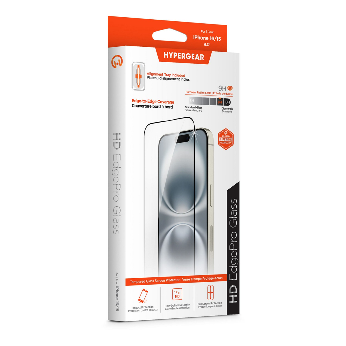 Experience seamless edge-to-edge protection with HyperGear's HD EdgePro Glass Screen Protector. Its ultra-strong, ultra-thin tempered glass defends against drops and scratches.