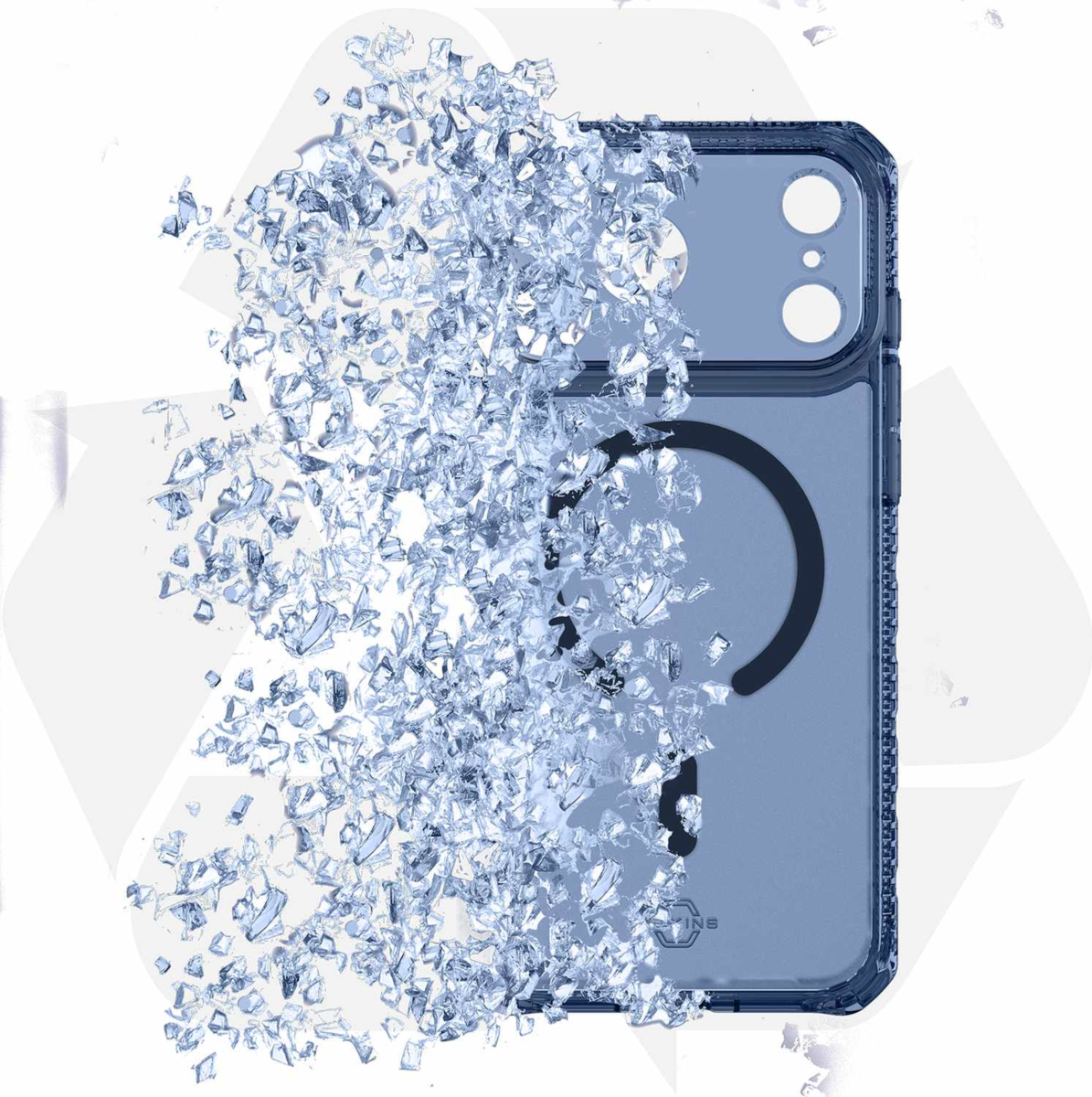 ITSKINS - Hybrid_R Vapor MagSafe Case for Apple iPhone 17 Pro - Navy Blue