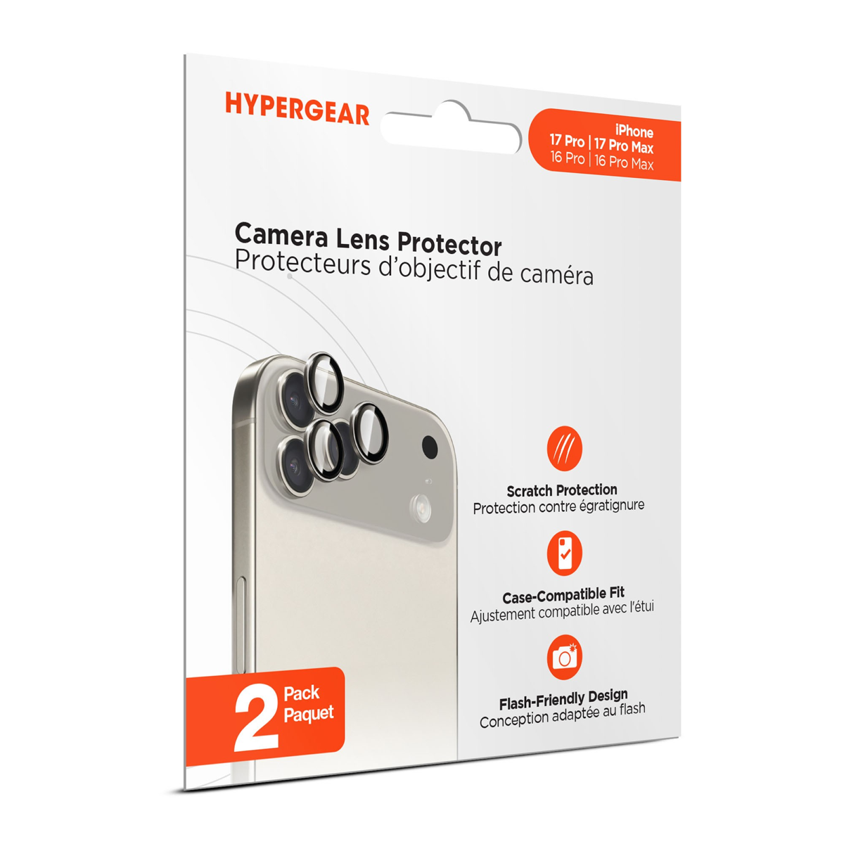 The HyperGear Camera Rings Lens Protector features a shock-absorbing body and scratchproof shield to safeguard the camera lenses from accidental damage.