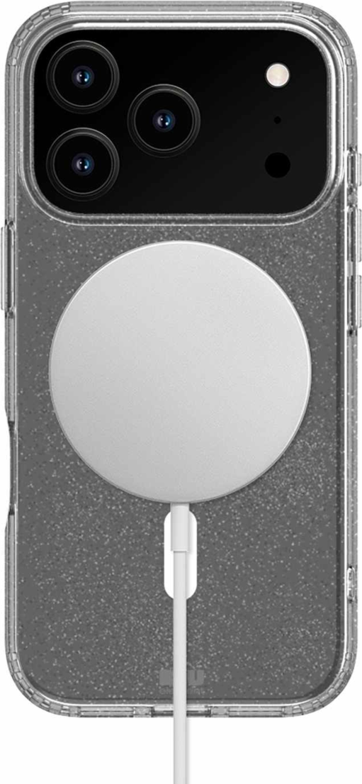 Blu Element - Boîtier MagSafe robuste DropZone transparent pailleté pour iPhone 17 Pro