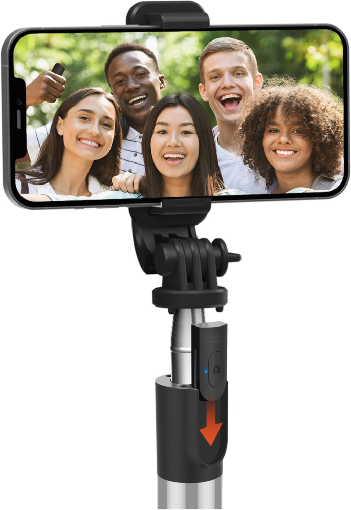 Capture every moment with the HyperGear SnapShot Wireless Selfie Stick & Tripod! Featuring multiple mounting options (for phones, GoPro’s & cameras) and a detachable Bluetooth remote.
