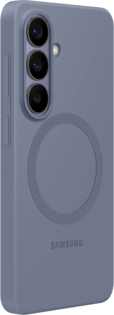 The Samsung Silicone Magnet Case offers a comfortable grip with a silky-smooth finish and a built-in magnet for seamless compatibility with magnetic charging and accessories.