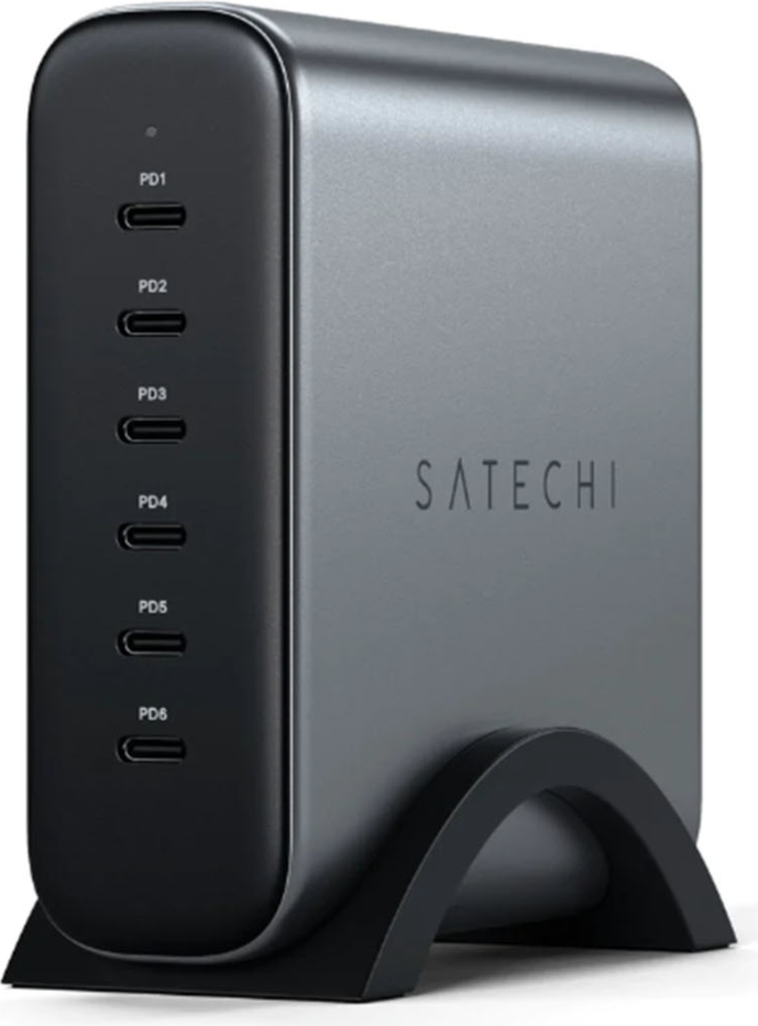 Satechi 200W USB-C 6-Port PD GaN Charger - Space Grey