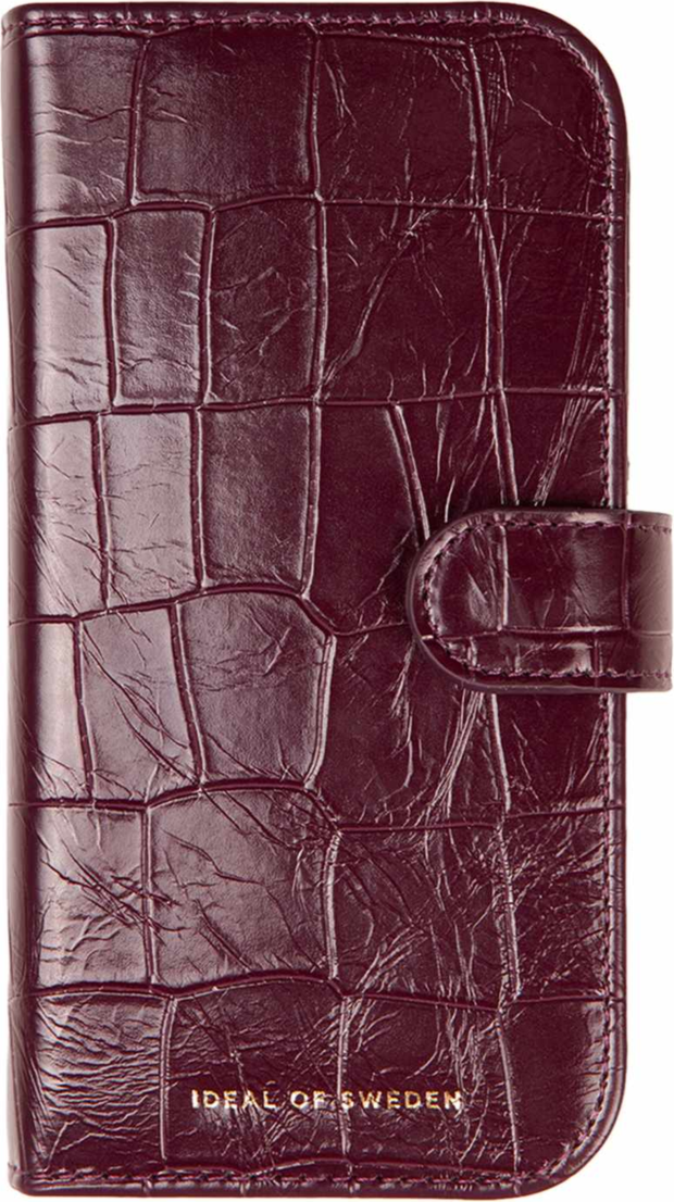 Ideal of Sweden - Étui portefeuille MagSafe Magnet Fine Wine Croco pour iPhone 18 Pro Max/17 Pro Max