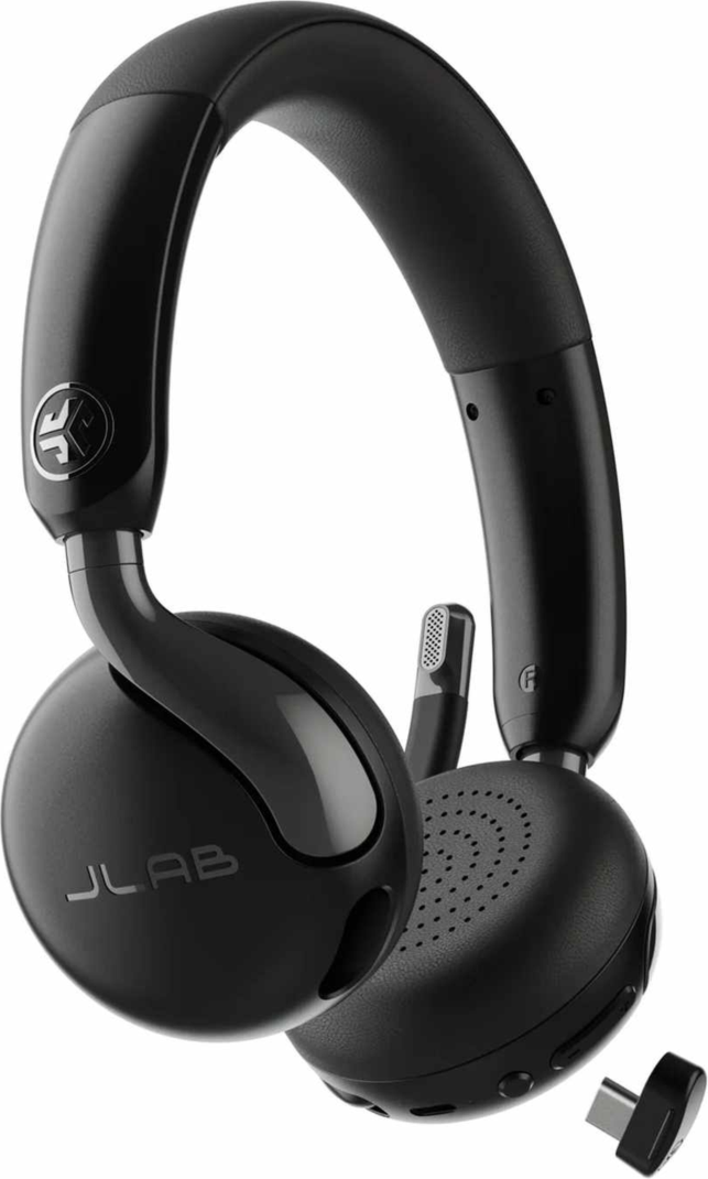 JLab - Casque audio Go Work Gen3 sans fil ou filaire, modèle circum-auriculaire - Noir