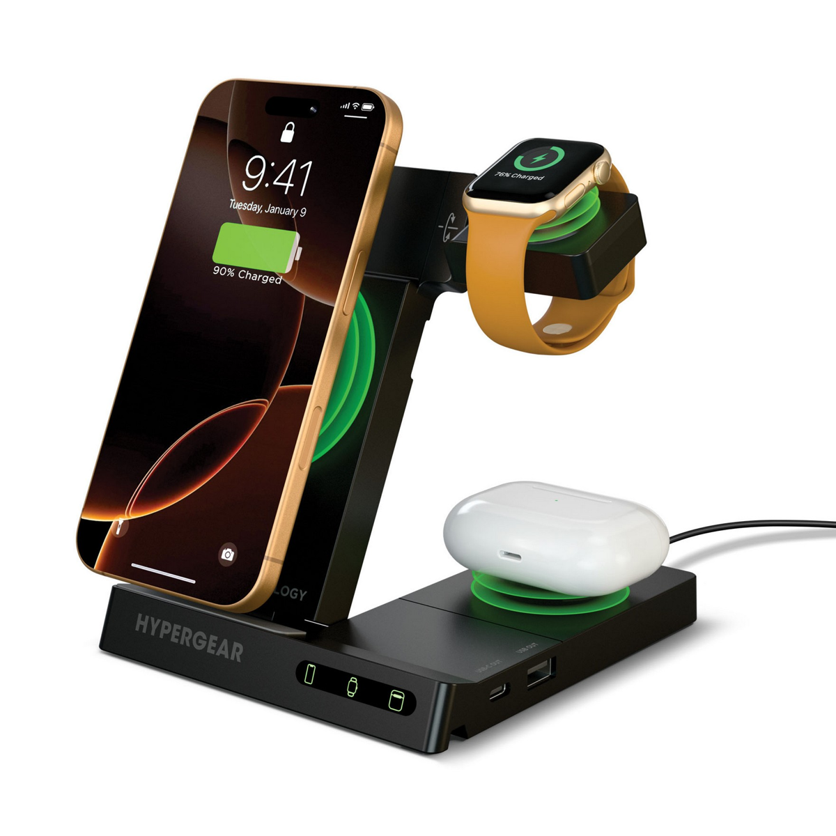 Hypergear All In One Apple Wireless Charger PowerFold X-Ray 4-in-1