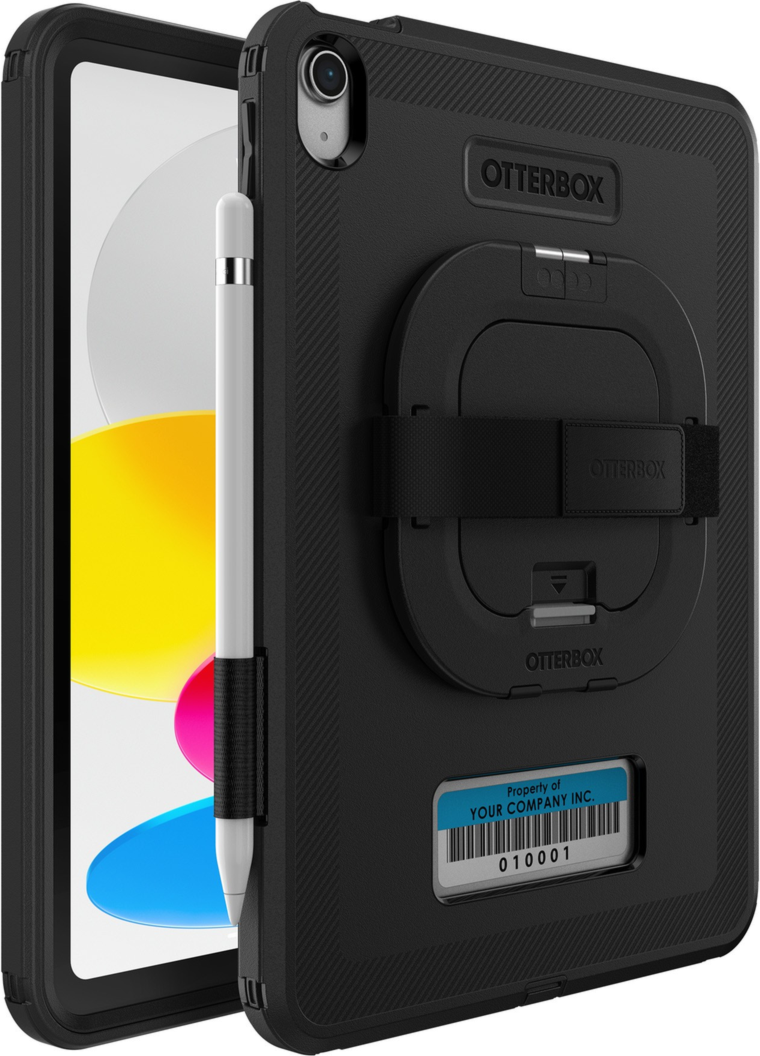 <p>Ideal for on-the-go work, OtterBox’s Defender Series for business delivers rugged protection and comes with a Kickstand and hand strap.</p>