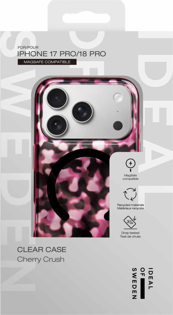 Ideal of Sweden - Coque MagSafe transparente « Cherry Crush » pour iPhone 18 Pro/17 Pro