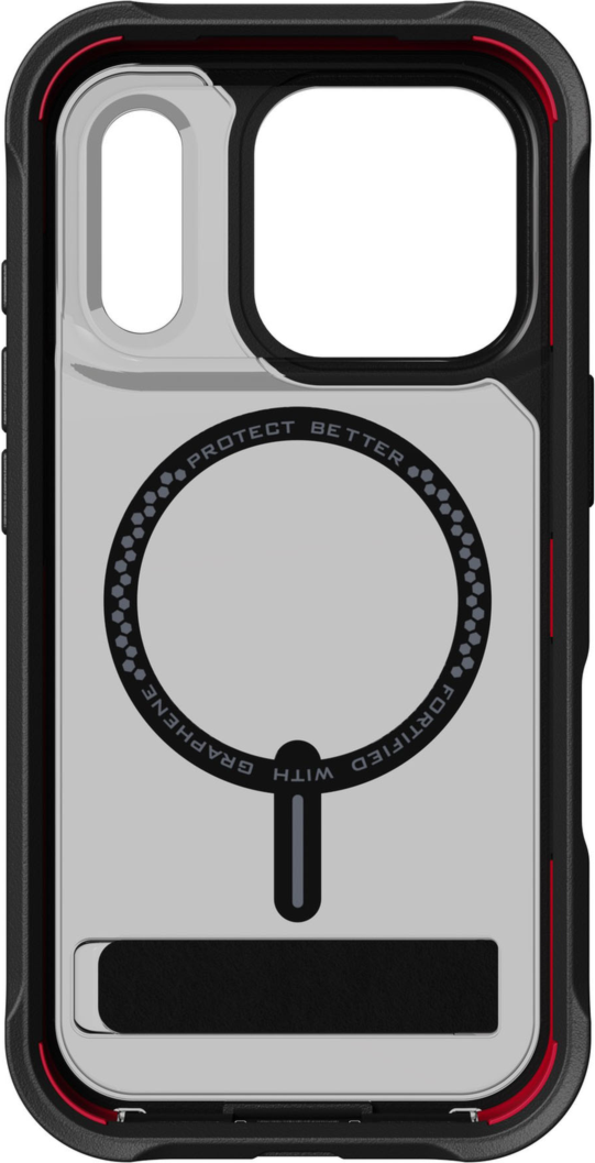 ZAGG - Rainier Snap MagSafe Case with Kickstand for Apple iPhone 17 Pro - Smoke Black