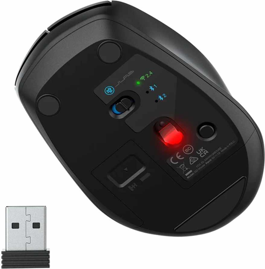 JLab IFCMGOCHRGMSRBLK124 Go Charge Mouse sans Fil Noir