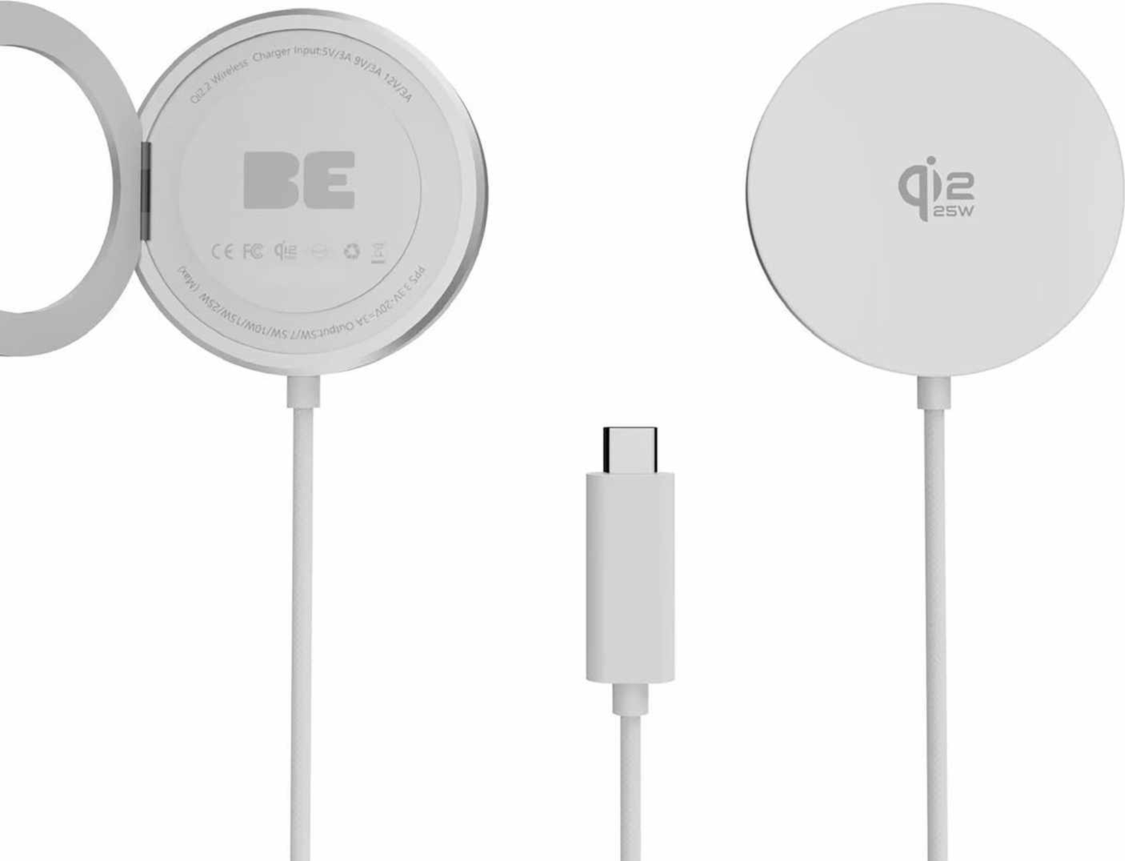 Blu Element - Chargeur sans fil PowerPuck25 avec support blanc