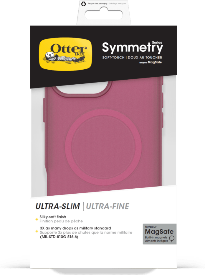 Featuring a soft-touch finish, the OtterBox Symmetry Soft Touch Series with MagSafe is a silicone case that feels lush and is reliable against drops.