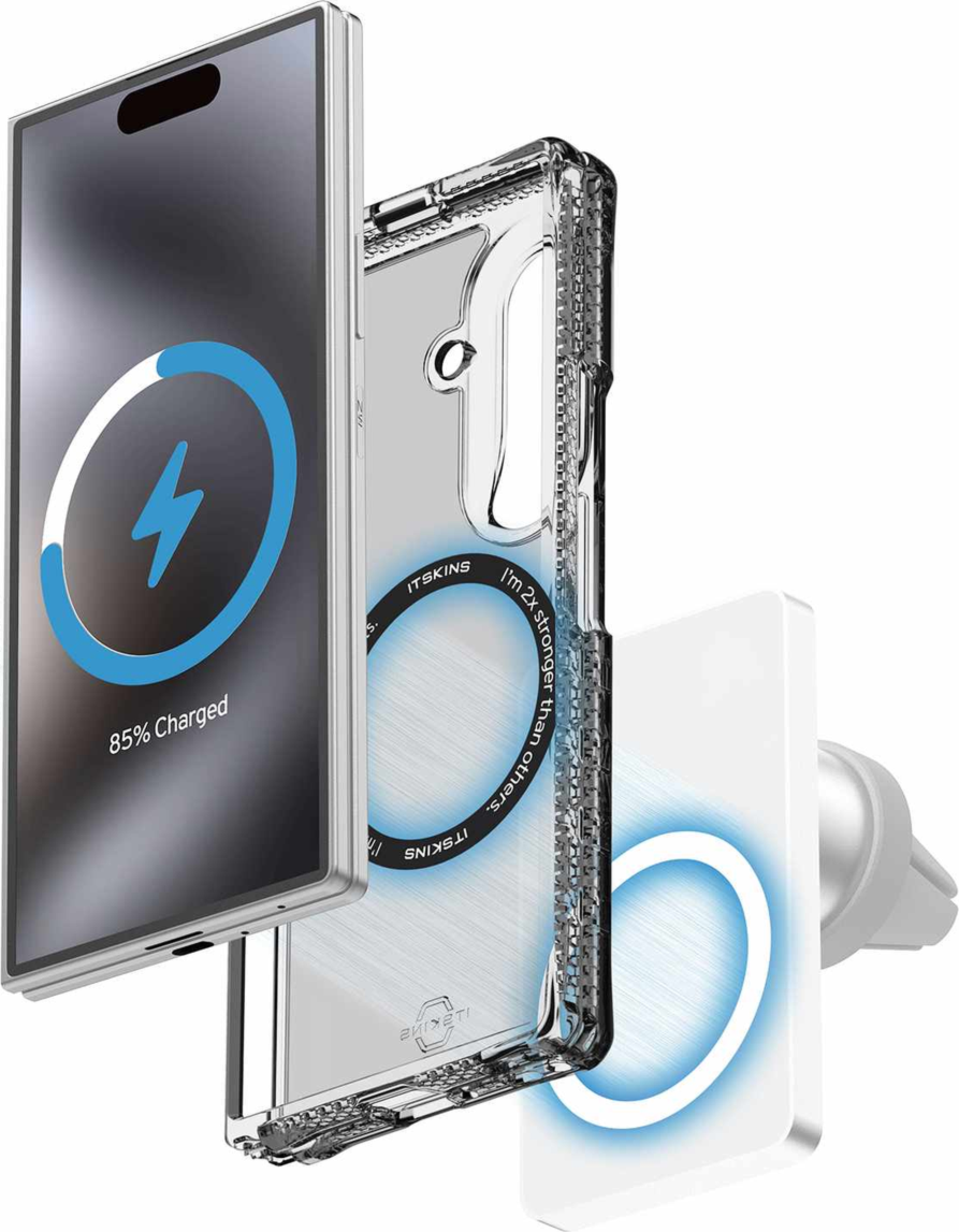 ITSKINS - Coque Hybrid_R transparente à charnière avec aimants, couleur « Smoke », pour Samsung Galaxy Z Fold8 Ultra