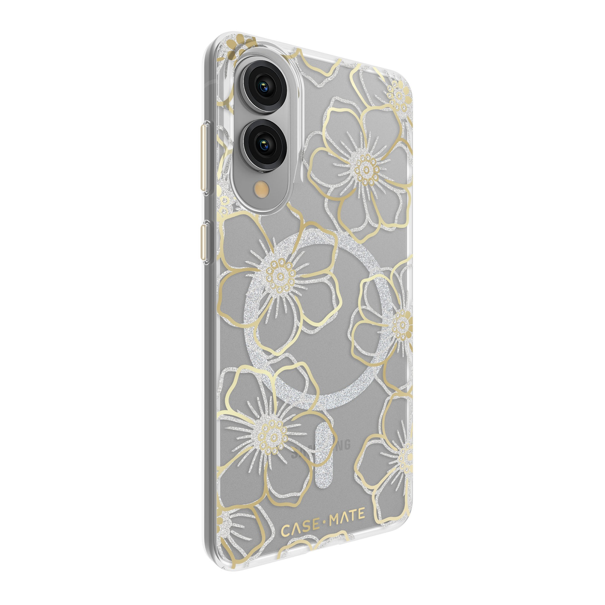 Samsung Galaxy S25 Edge Case-Mate Floral Gems Case w/Magnets - Gold