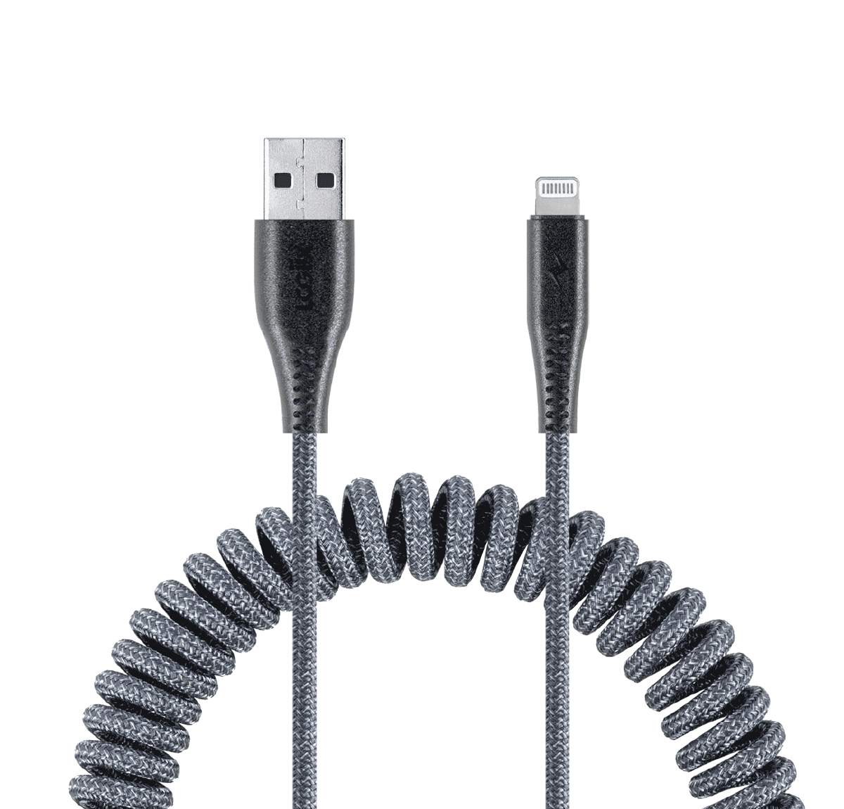 LOGiiX Piston Connect Coil USB-A to Lightning - Grey