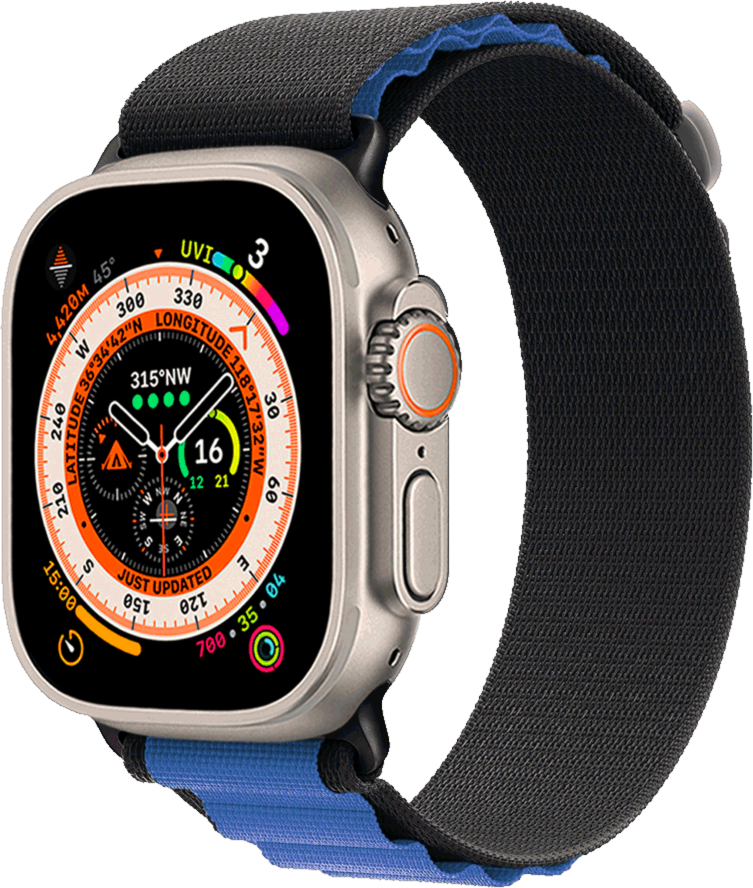 FURO Alpine Band Ultra pour Apple Watch 42/44/45/49mm - Noir/Bleu nuit