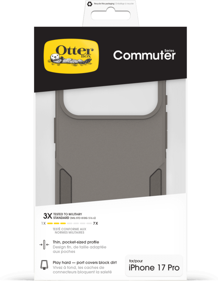 The OtterBox Commuter Series with MagSafe is a rugged, pocket-friendly case offering 3X military standard drop protection and features built-in magnets for MagSafe accessories.