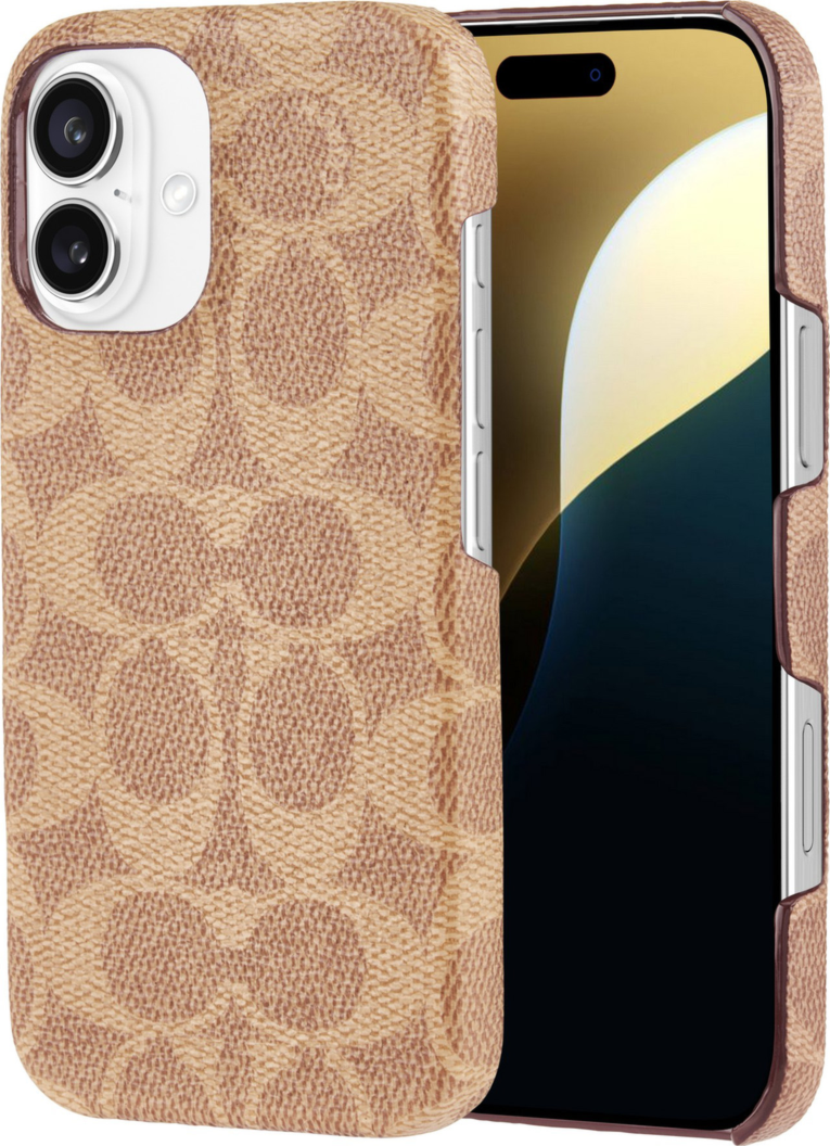 The Coach Slim Wrap Case is durably designed with an impressive 12 ft drop protection and thin profile for wireless charging.