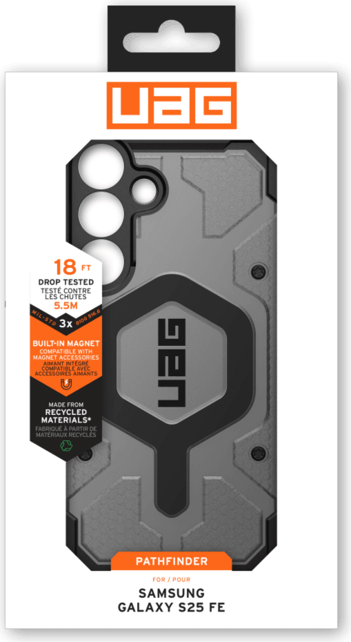 Designed with action and adventure in mind, the UAG Pathfinder case provides serious protection with a modern classic look and a built-in magnetic module.
