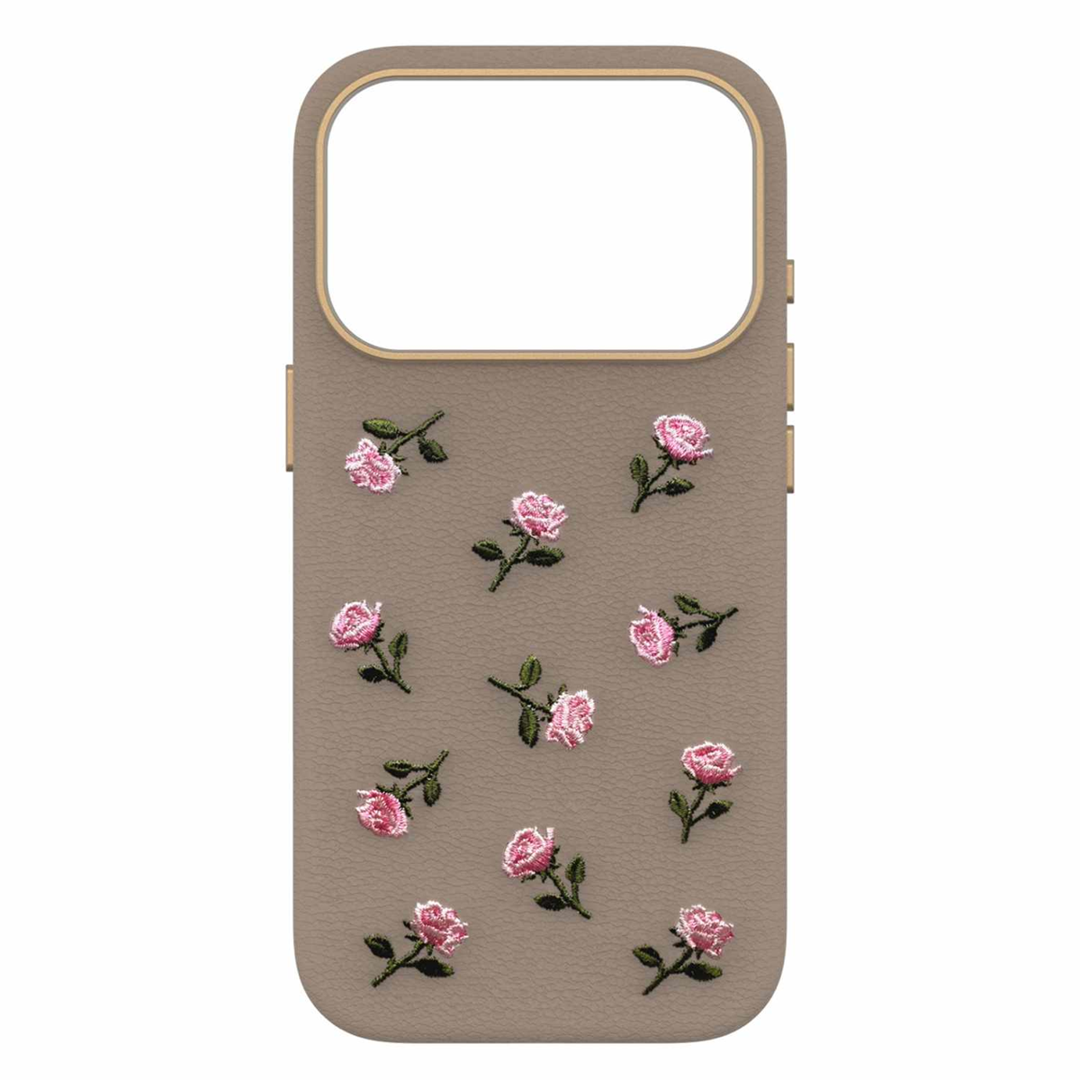 OtterBox - Symmetry Cactus Leather Embroidery MagSafe Case Cottage Rose for iPhone 18 Pro/17 Pro