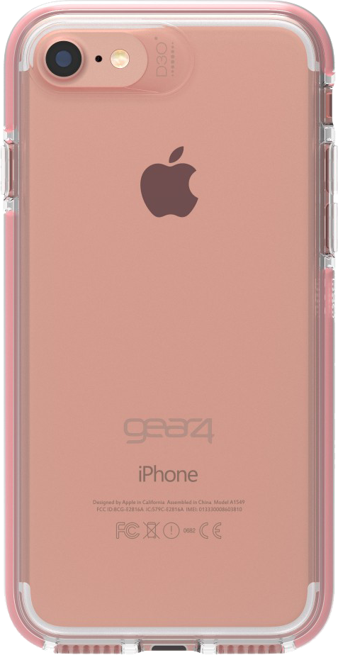 Gear4 - iPhone SE (2020)/8/7/6S/6 D3O Piccadilly Case - Clear/Rose Gold