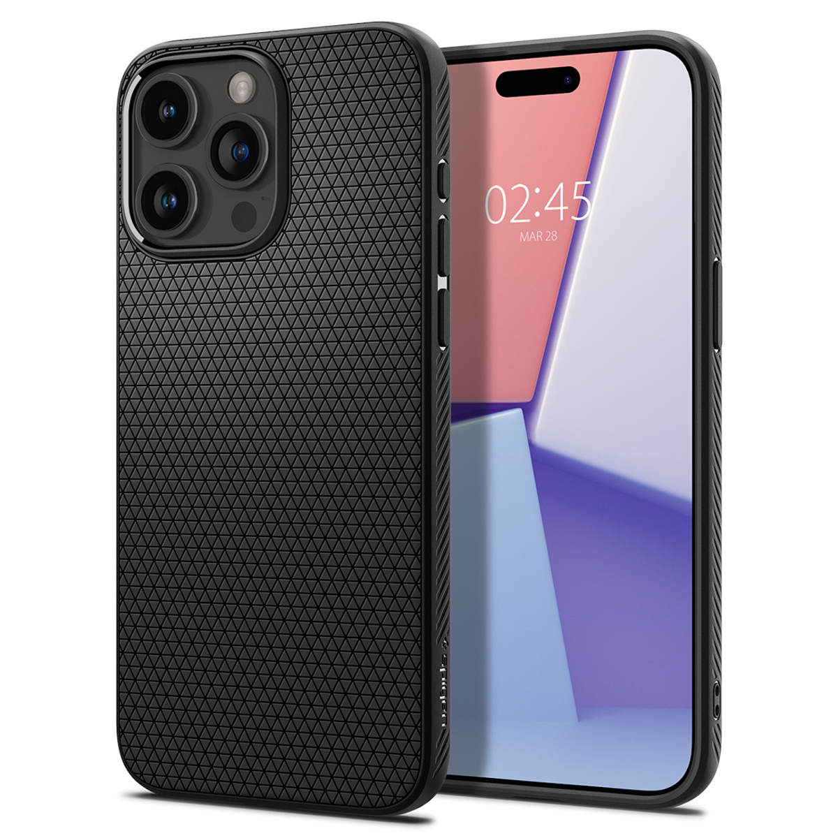 Spigen AirGrip pour iPhone 15 Pro Max - Noir Mat