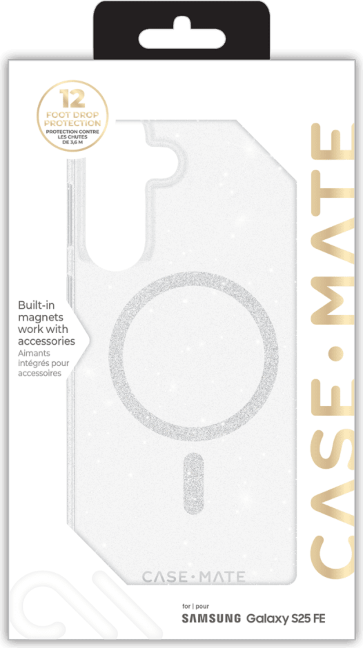 Samsung Galaxy S25 FE Case-Mate Sheer Twinkle Case w/Magnets - Silver