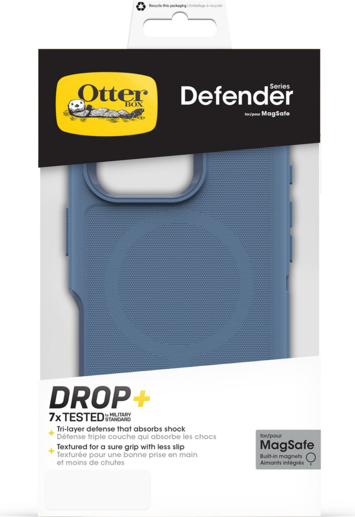 The OtterBox Defender Series Pro with MagSafe is the toughest case providing rugged protection against harsh drops. Equipped with MagSafe magnets and non-slip texturing.