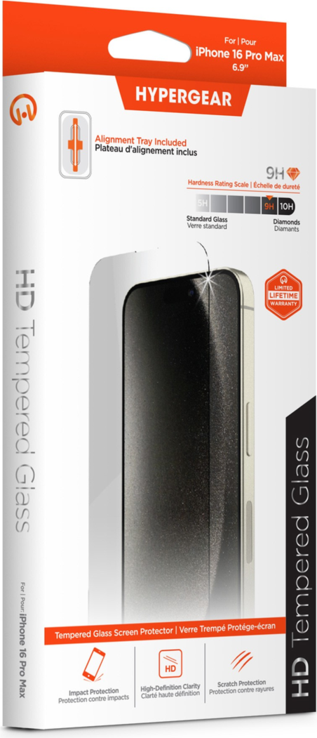 The HyperGear HD Tempered Glass Screen Protector is a tough, ultra-thin screen protector that safeguards devices against drops, scratches, and bumps.