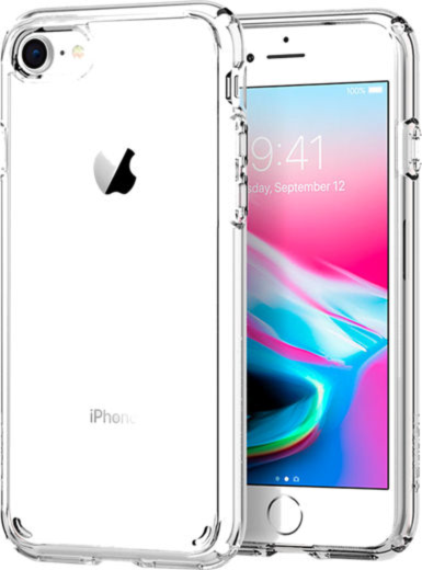 Spigen - iPhone SE/8/7 Crystal Hybrid Case - Crystal Clear