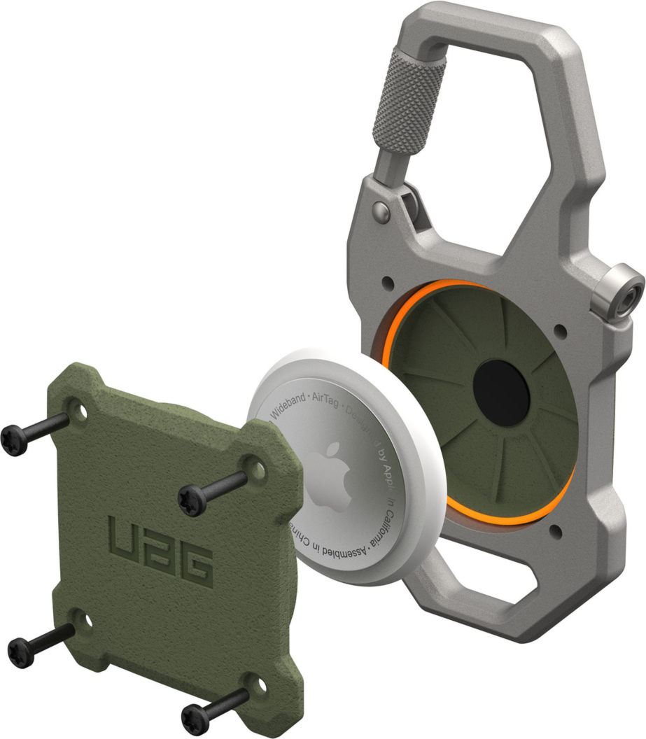 Urban Armor Gear (UAG) - Monarch Case for Apple AirTag - Olive Drab and Silver