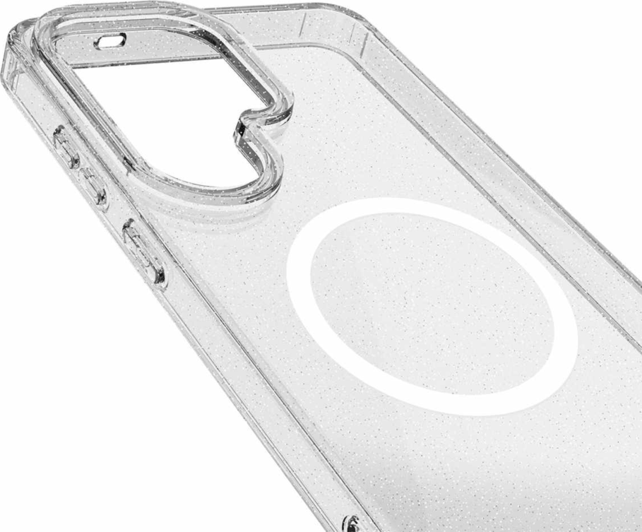 Blu Element - Dropzone Rugged Glitter Case w/Magnets Clear for Samsung Galaxy Nova 6.6