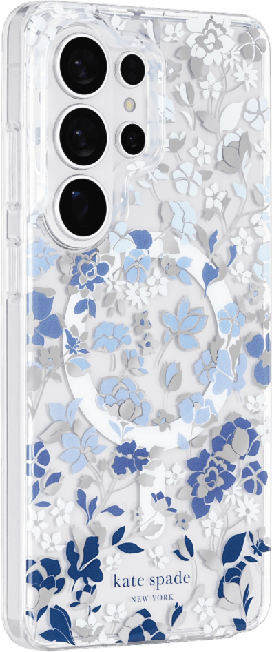 Kate Spade - Étui de protection avec aimant pour Samsung Galaxy S26 Ultra - Bleu Flowerbed