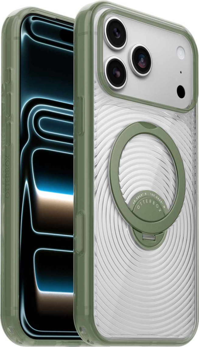 OtterBox - Coque Symmetry Stand MagSafe, couleur Calyx Green, pour iPhone 18 Pro Max/17 Pro Max