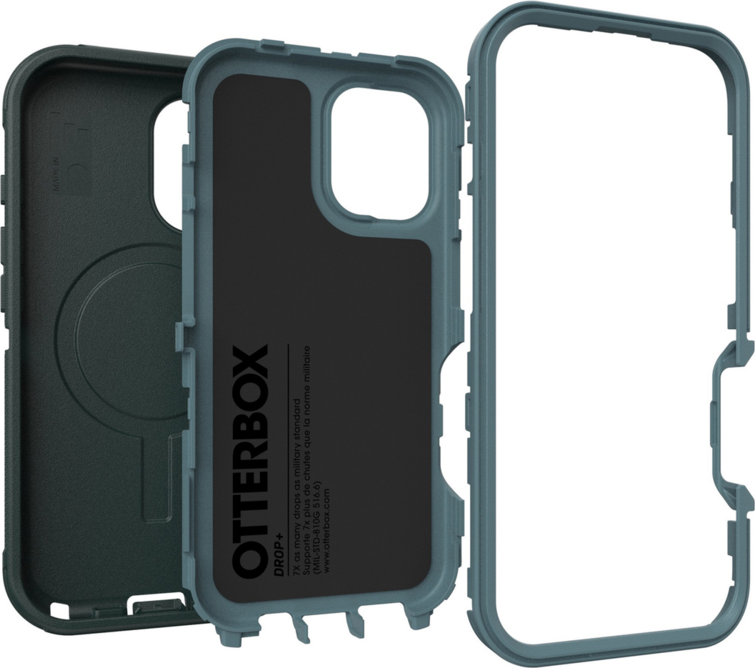 The OtterBox Defender Series Pro with MagSafe is the toughest case providing rugged protection against harsh drops. Equipped with MagSafe magnets and non-slip texturing.