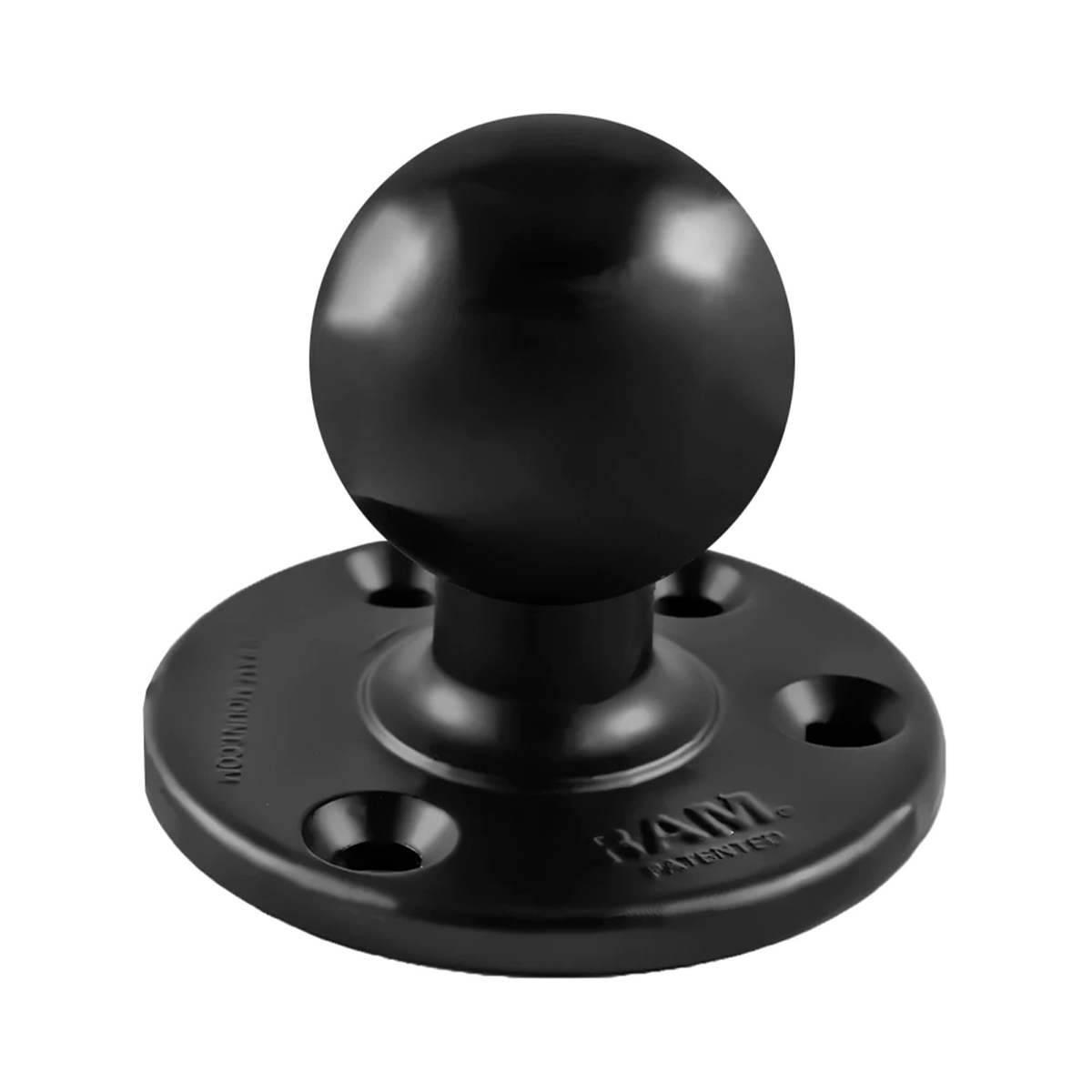 RAM Large Round Plate with Ball + Steel Reinforced Bolt - D-Size clear