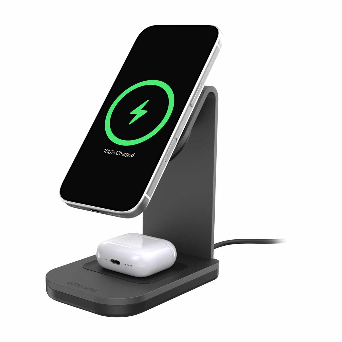 OtterBox - Qi2 2-in-1 Wireless Charging Stand 25W Black
