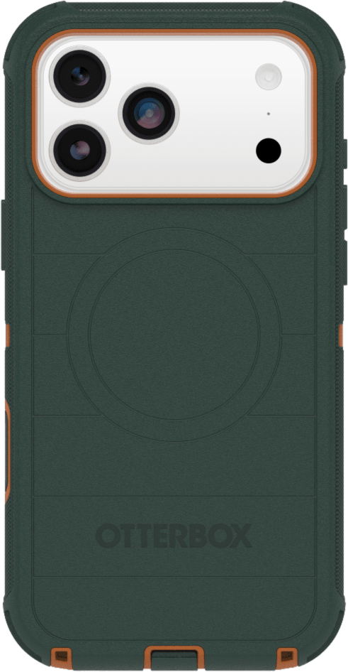 The OtterBox Defender Series Pro with MagSafe is the toughest case providing rugged protection against harsh drops. Equipped with MagSafe magnets and non-slip texturing.