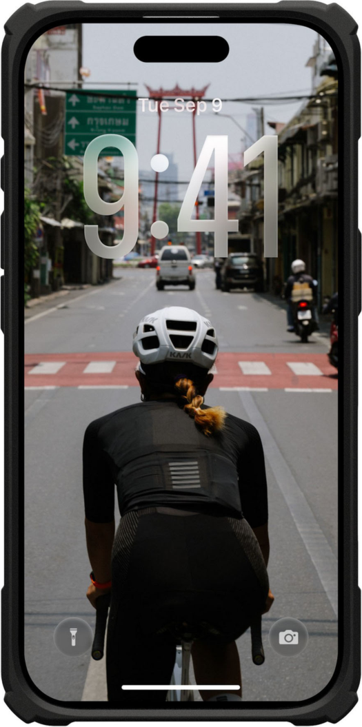 Urban Armor Gear (UAG) - Plasma XTE MagSafe Case for Apple iPhone 17 - Black and Pop Orange