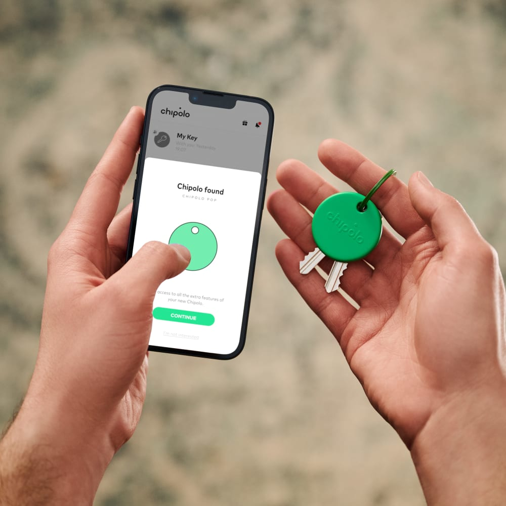 Étiquette de repérage POP  (fonctionne avec Localiser de Google ou Localiser d’Apple) Vert