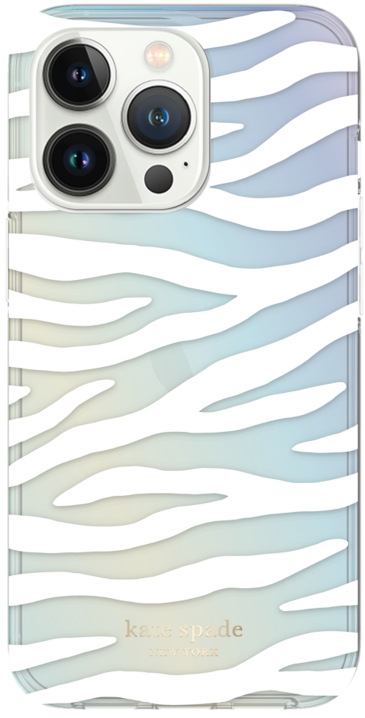 Kate Spade NY - Protective Hardshell Case for iPhone 14 Plus - White Zebra