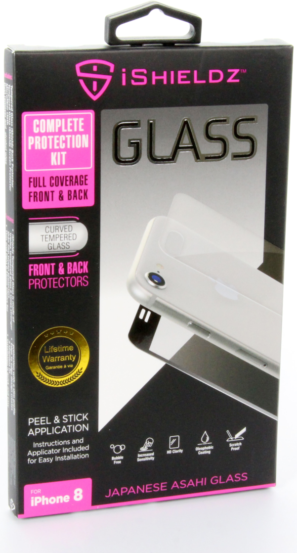 Protecteur d'écran en verre trempé iShieldz 360 (Avant et arrière) pour Apple iPhone 8