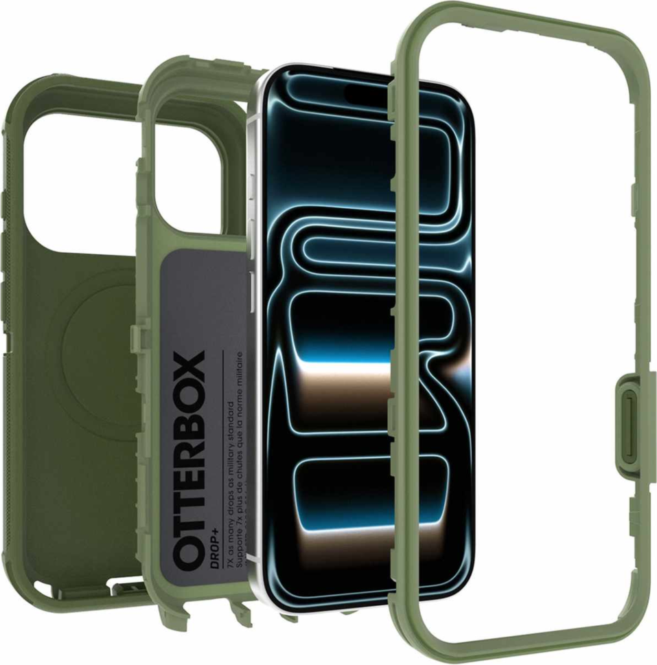 OtterBox - Coque Defender Pro MagSafe Halfwise verte pour iPhone 18 Pro/17 Pro