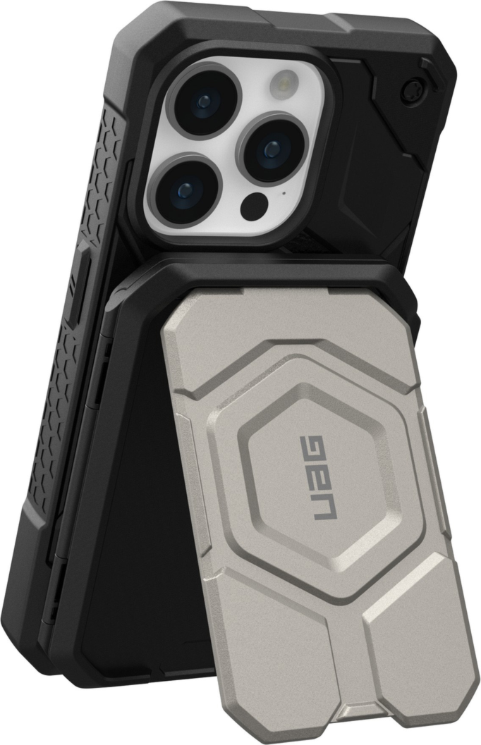 Urban Armor Gear (UAG) - Magnetic Wallet With Stand - Black and Titanium