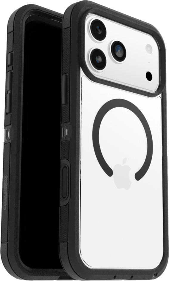 OtterBox 7798469 Étui Defender Pro XT Clear MagSafe avec Contrôle de la Caméra Dark Side (Noir) pour iPhone 17 Pro Max