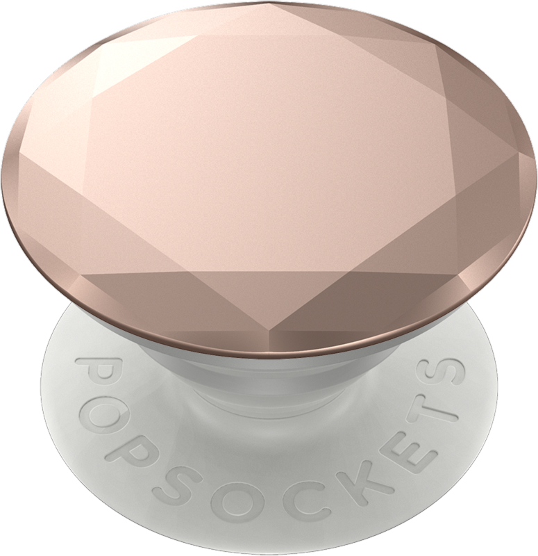 Popsockets - Popgrips Swappable Metallic Diamond Premium Device Stand And Grip -  Rose Gold
