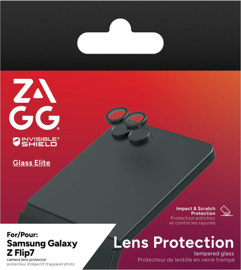The InvisibleShield ZAGG Glass Elite AR Lens Protector is designed to safeguard the phone camera lenses while offering anti-reflective technology and precise fit.