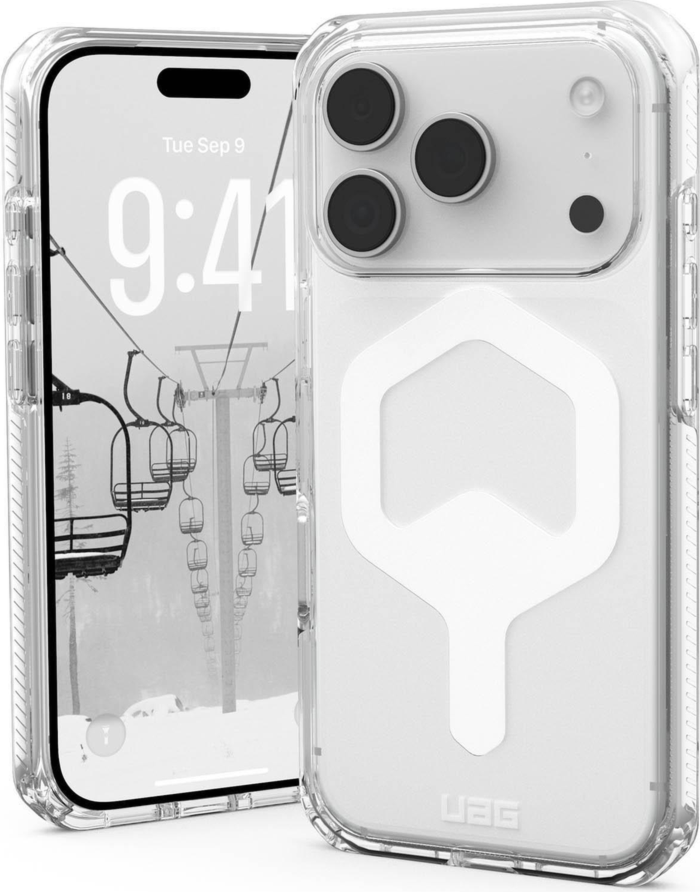 Coque Plyo MagSafe Urban Armor Gear (UAG) pour Apple iPhone 17 Pro – glace et blanc