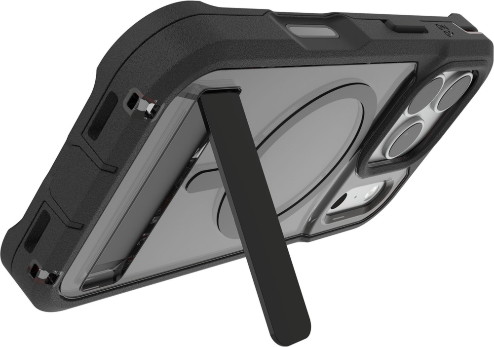 ZAGG - Rainier Snap MagSafe Case with Kickstand for Apple iPhone 17 Pro - Smoke Black