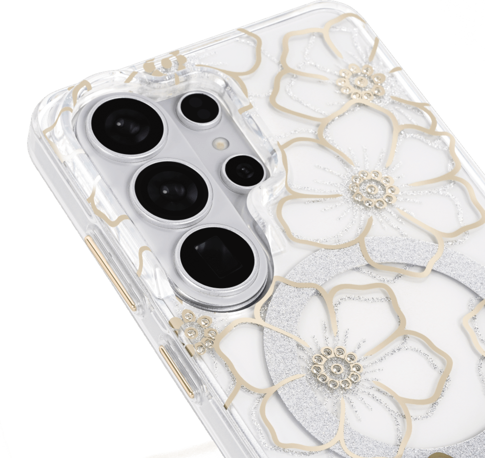 Case-Mate - Floral Gems Case with Magnet for Samsung Galaxy S26 Ultra - Gold